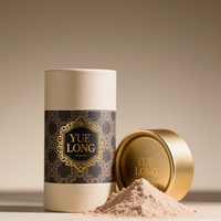 Boîte de pots en carton en papier cosmétique vide et personnalisé pour café en poudre thé avec couvercle hermétique en métal.