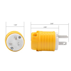 J453 20 Amp de <span class=keywords><strong>125</strong></span> voltios hoja recta enchufe y conector tierra macho y hembra NEMA 5-20P & 5-20R 15A <span class=keywords><strong>125</strong></span> V - Product Image 2