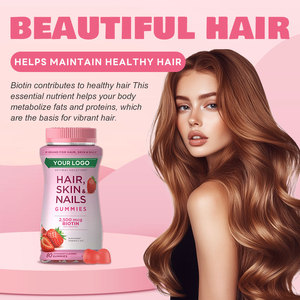 Gommose ad Alto Contenuto di Biotina per Capelli, Pelle e Unghie, Integratore di Bellezza, 80 Pezzi/Flacone, OEM/ODM Disponibile - Product Image 3