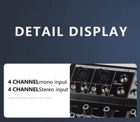 Console Audio Son Professionnelle 8 Canaux avec Effets DSP, Contrôleur de Scène et Mixeur DJ pour Spectacle