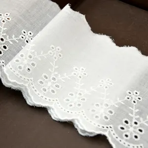 Cheap Lace Wholesale Decorative Embroidery Wedding Trim Ribbon Lace For Amazon Black White Embroidered Cotton