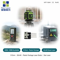 Diode laser verte scellée en plastique SHARP GH15120M8C 515nm 20mW pour module de guidage de positionnement d'outils électriques sans fil