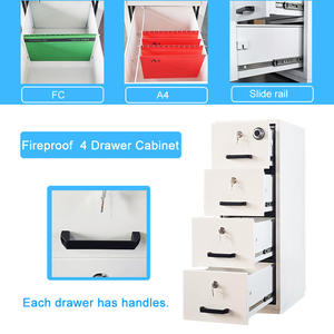 Lockable Metal Filing Cabinet 2/3/4 <b>Drawer</b> Options Secure Office Storage Cabinet <b>Small</b> Metal <b>Drawer</b> Cabinet for Home Office - Product Image 6