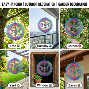 Tourniquet à vent Mandala Papillon 3D, Tourniquets à vent cinétiques rotatifs suspendus, Ornement de <span class=keywords><strong>jardin</strong></span> en métal, Tourniquet à vent découpé au laser personnalisé - Product Image 5