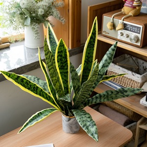 Plante artificielle CallaFloral, plante serpent verte en PVC, décoration intérieure, plante à branche unique - Product Image 1