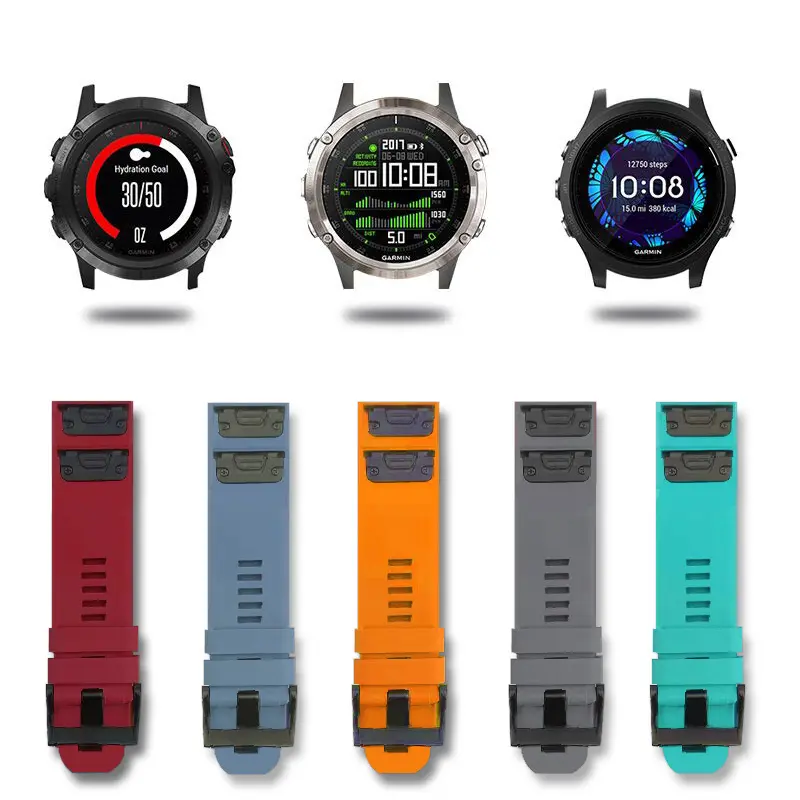 Silicone Strap For Garmin Fenix 6 Pro 6S 6X 5X 5 5S 3 3HR Band Forerunner 935 945 Quick Release Watchband Smart Watch Bracelet