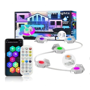 Luces LED Permanentes para Exteriores de Parques de Atracciones con Rieles de Aluminio, Modos de Escena DIY con Aplicación Inteligente, Fuente de Luz Puntual LED 3D de Píxeles - Product Image 1