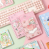 Carnet d'étudiant personnalisé imprimé en couleur, mignon, avec reliure spirale, en cuir, organiseur pour petite fille, agenda quotidien, papeterie, cadeau