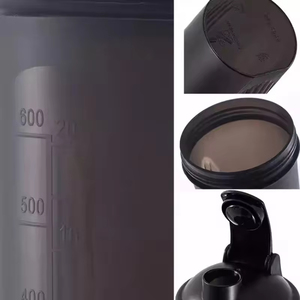 Bouteille d'eau sport en plastique OEM&ODM sans BPA 20oz, anti-fuite, portable, pour la gym, avec logo personnalisé et boule mélangeuse pour <span class=keywords><strong>shaker</strong></span> protéiné - Product Image 3
