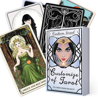 Tarot personnalisé pour adultes à bords dorés argent/or prédictif OEM prix d'usine papier d'impression Tarot 78 cartes Deck avec guide