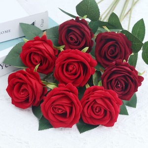 Beaufy Chất Lượng Cao Nhân Tạo Hoa Bán Buôn Hoa Cho Trang Trí Đám Cưới Nhân Tạo Hoa Hồng Đỏ Nhân Tạo Hoa Số Lượng Lớn - Product Image 1