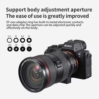Adaptateur d'objectif autofocus pour Sony E NEX plein format A9 AII7 A7RII A7SII A6500 A6300 pour objectif Canon EF EF-S