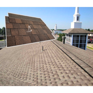 Vente en gros en usine Bardeaux <span class=keywords><strong>de</strong></span> toiture en asphalte Bardeaux <span class=keywords><strong>de</strong></span> toiture architecturaux Bardeaux d'asphalte plats stratifiés noirs - Product Image 3