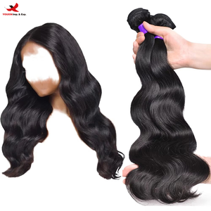 Paquetes al por mayor de cabello virgen brasileño Remy con ondas corporales, sin procesar, cutícula alineada, doble trama, 8 pulgadas, GZ RTS, pedido a granel mixto - Product Image 1