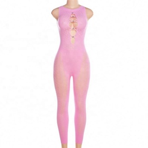 Body une pièce avec découpe transparente pour un usage quotidien Body sans manches pour femmes Bas de <span class=keywords><strong>corps</strong></span> sexy pour femmes - Product Image 6