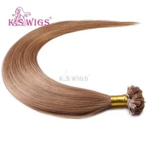 Extensiones de Cabello Humano Remy 100% Naturales de Punta Plana K.S WIGS, Cabello Virgen Indio Liso, Doble Trama, Fijación por Fusión - Product Image 6