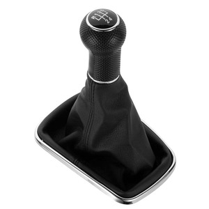 Car Gear <b>Knob</b> Leather Black Ergonomic Volkswagen Golf 4 Bora Manual Transmission <b>Shift</b> <b>Knob</b> Head Accessory - Product Image 4