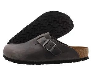 Prime Quality Men And Women Cow Suede Cork Clogs Comfort Custom Indoor Outdoor Leather Mules