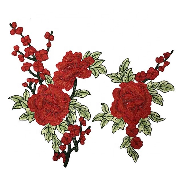 Распродажа 2017, нашивки с вышивкой в виде цветка розы для одежды, аппликация, вышивка, цветочные нашивки