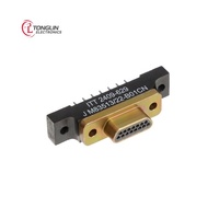 Connecteur Micro-D mâle 15 broches de type D, style 83513, avec coque MDM, pour montage sur panneau, référence M83513/22-B01CN (Service BOM)