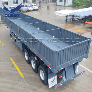 Semi-remorque latérale résistante de cargaison de panneau latéral de baisse d'essieu de Tralers 3 pour l'Afrique - Product Image 5