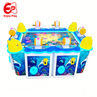 Équipement de parc d'attractions, machine de jeu de pêche en métal pour enfants à 6 joueurs, 55 pouces, à monnayeur, table de pêche d'arcade, espagnol, anglais, CE