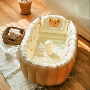 Baignoire gonflable en PVC 90*55*30 CM pour enfants, bain intérieur et jeux en extérieur, forme ovale - Product Image 2