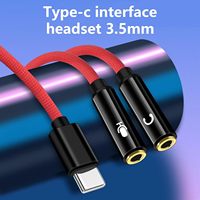 2-in-1 USB-C auf 3,5-mm-Klinken-Audioadapter mit Mikrofon-Kopfhörer-Splitter, Typ-C auf Dual-Buchse Aux-Kabel für Samsung iPad iPhone 17
