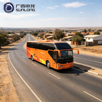Autocar de luxe longue portée 800 km, 12 m, 49+1+1 sièges, suspension pneumatique diesel, double pare-brise pour transfert aéroportuaire
