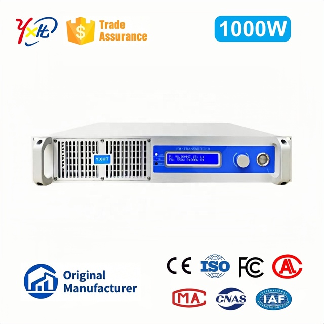 1KW (1000W) FM Transmitter Wide Voltage 100-240V - Energy-Efficient, for Campus/Radio, SCA/RDS Inputs, Durable