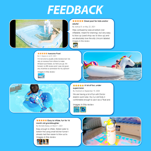 Doctor Dolphin Piscines portables faciles à installer Piscine gonflable extérieure à <span class=keywords><strong>2</strong></span> anneaux pour enfants - Product Image 3