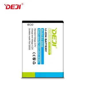 DEJI baterai Digital S5670 S7250 S7500, baterai kapasitas tinggi 1450mAh untuk Samsung S5830 Battery Baterai