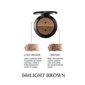 Polvo de Cejas Vegano OEM de 2 Colores, Resistente al Agua y al Sudor, de Larga Duración, Polvo de Cejas Húmedo/Seco, Maquillaje con Logotipo Personalizado - Product Image 3