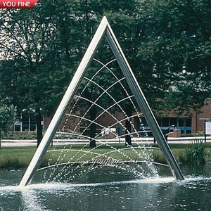 YOUFINE Escultura Moderna de Arpa de Acero Inoxidable 304/316 con Pájaros, Instrumento Musical Decorativo para Parques junto al Lago - Product Image 3