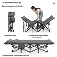Lit simple pliant en acier, lit de sieste portable pour le bureau, lit inclinable simple, utilisation hospitalière, lit de camping, design moderne