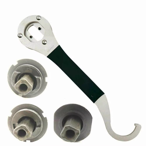 Outils multifonctionnels de réparation de bicyclette en acier inoxydable Outil de réparation de clé à molette galvanisée pour anneau de verrouillage de bicyclette - Product Image 1