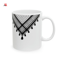 Mug en céramique rouge personnalisé par le fabricant, mug noir de haute qualité Palestine, tasse à café verte avec logo imprimé