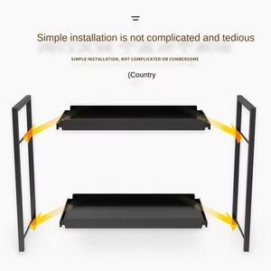 Organizador de 2 Niveles para Debajo del Fregadero, Cesta Deslizante para Gabinete, Estante de Almacenamiento con Ganchos para Colgar Tazas, Organizador para Baño y Cocina, Nuevo - Product Image 6