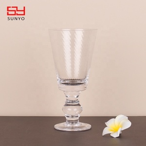 Verres à whisky <span class=keywords><strong>Antoine</strong></span> sur pied faits à la main personnalisés sans plomb cristal transparent côtelé café eau Champagne - Product Image 5