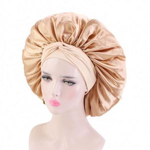 Bonnets en satin soyeux doux prêts à être expédiés, ajustables avec lien, bonnets tressés, bonnets extra longs personnalisés avec long lien large, unisexe pour usage quotidien - Product Image 2