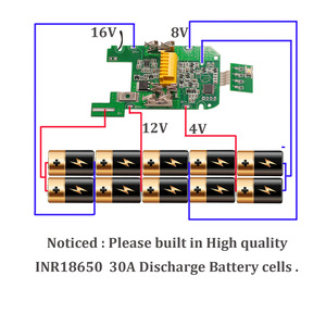 Nhựa trường hợp pin với sạc bảo vệ bảng mạch PCB cho 18V pin bl1840 BL1850 <span class=keywords><strong>bl1830</strong></span> bl1860b khoan pin - Product Image 3
