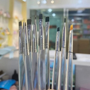 Ensemble de brosses à cheveux et à ongles de haute qualité avec manche en acrylique pour vernis à ongles, outils de beauté, brosses à ongles OEM/ODM pour gel - Product Image 4