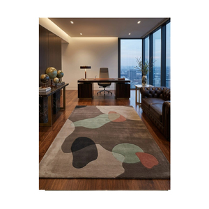 100% Wool Hand Tufted Abstract Rug <b>Black</b> White Pattern Home Living Room Bedroom Hall Handmade Area <b>Runner</b> - Product Image 3