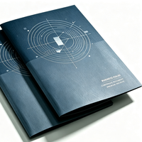 Carpeta de Documentos de Papel con Dos Bolsillos, Impresión Gráfica Personalizada para Portafolio de Contratos de Oficina