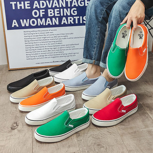 Men's and Women's Breathable <b>Canvas</b> Work Shoes <b>Round</b> Toe Loafers and Running Shoes for Summer Light Feature Couple Style - Product Image 1