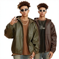 Blouson Bomber Réversible Homme Automne/Hiver 2025 Style Américain Rétro Lourd avec Motif Cœur Imprimé par Décoloration, Style Barn, Streetwear ODM