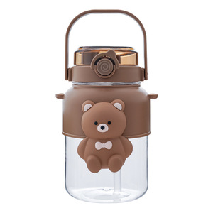 Gobelets en plastique pour enfants, grande capacité, mignons et attrayants, avec paille, tasse à eau ventrue - Product Image 5