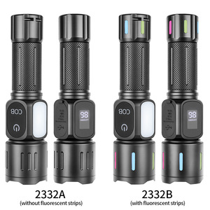 ไฟฉายด้านข้างแบบ COB พร้อมจอแสดงผลดิจิตอล ชาร์จผ่าน USB ได้ กำลังไฟสูง แสงสีขาว LED ระยะไกล สำหรับใช้งานกลางแจ้ง - Product Image 4