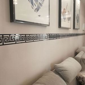 High Quality 3d DIY Waist Line 3D <b>Mirror</b> Sticker Modern <b>Acrylic</b> Wall Decor Room Decoration Wall Stickers - Product Image 1