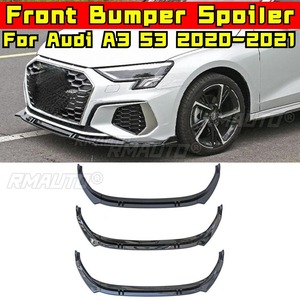 3PCS <strong>Car</strong> Front Bumper Spoiler Lip <strong>Diffuser</strong> Modification Part For Audi A3 S3 2020-2021 Bumper Guard <strong>Protector</strong> Cover Accessories - Product Image 2